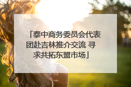 泰中商务委员会代表团赴吉林推介交流 寻求共拓东盟市场